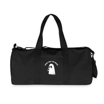 Here for the Boos – Funny Ghost Pun - Recycled Canvas Sports Bag by Stanley/Stella - black - Front