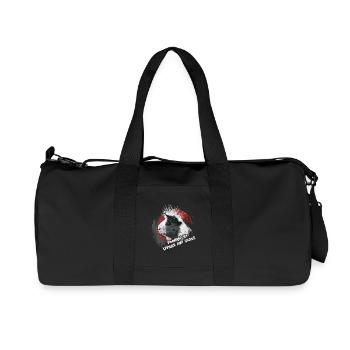 Guinea pig with funny saying - Recycled Canvas Sports Bag by Stanley/Stella - black - Front