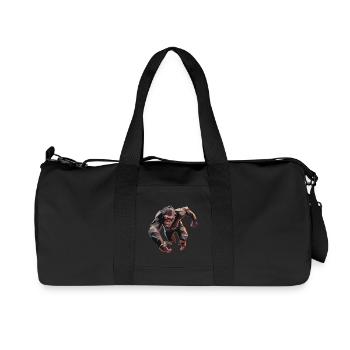 Gorille dans le style low poly - Sac de sport en toile recyclée Stanley/Stella - noir - Devant