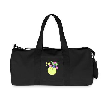 Alien on moon with stars - Recycled Canvas Sports Bag by Stanley/Stella - black - Front