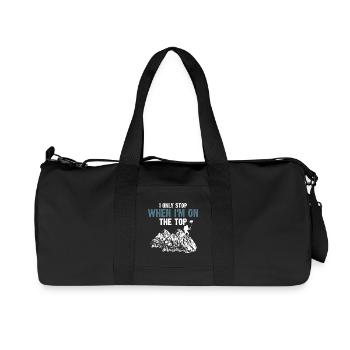 Je ne m’arrête que lorsque je suis au sommet de la montagne Fun - Sac de sport en toile recyclée Stanley/Stella - noir - Devant