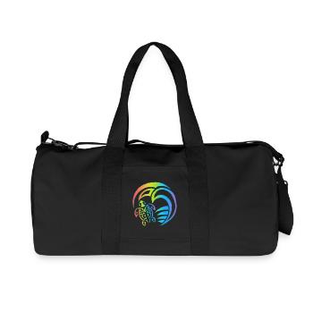 Schildkröte und buntes Meer - Recycelte Canvas-Sporttasche von Stanley/Stella - Schwarz - Vorne