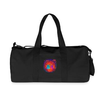 Neon Monster in Liebe - Recycelte Canvas-Sporttasche von Stanley/Stella - Schwarz - Vorne