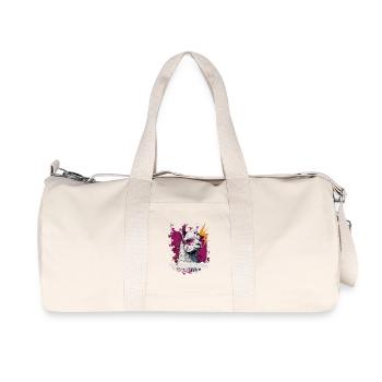 Cool llama alpaca - Recycled Canvas Sports Bag by Stanley/Stella - natural - Front