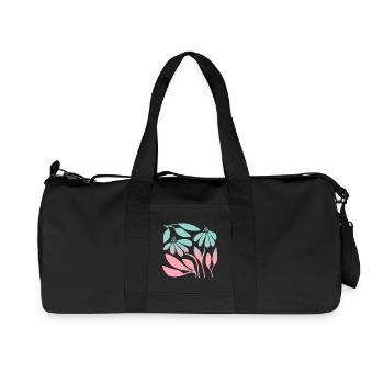 Marguerite in gradient green  - Recycelte Canvas-Sporttasche von Stanley/Stella - Schwarz - Vorne
