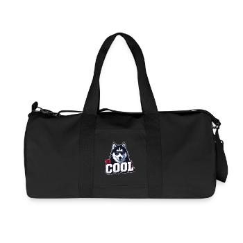 Be Cool - Husky de Sibérie - Sac de sport en toile recyclée Stanley/Stella - noir - Devant