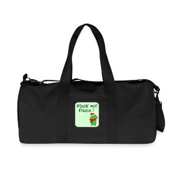 VACANCES DE NOËL CORNICHON PÈRE NOËL - Sac de sport en toile recyclée Stanley/Stella - noir - Devant