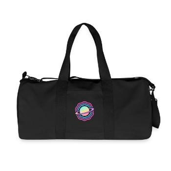 Cosmic Planet Stylized Galactic Sphere - Recycled Canvas Sports Bag by Stanley/Stella - black - Front