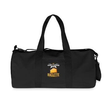 Love Raclette Abend Originelles Geschenk - Recycelte Canvas-Sporttasche von Stanley/Stella - Schwarz - Vorne