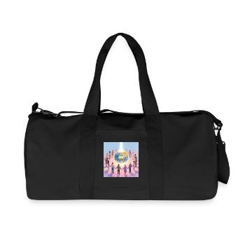 Earth surrounded by community - Recycled Canvas Sports Bag by Stanley/Stella - black - Front