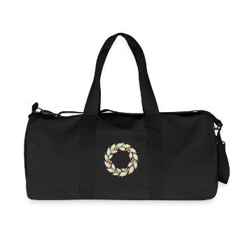 Couronne de houx﻿ - Sac de sport en toile recyclée Stanley/Stella - noir - Devant