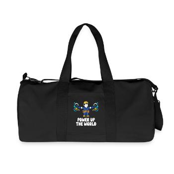 Power Up Die Welt Arbeiter - Recycelte Canvas-Sporttasche von Stanley/Stella - Schwarz - Vorne