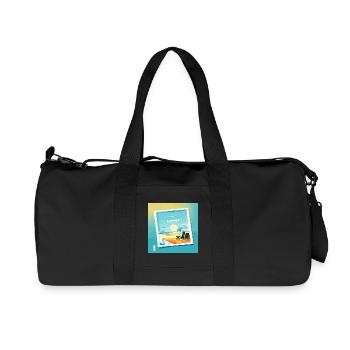 L’été à la plage - Sac de sport en toile recyclée Stanley/Stella - noir - Devant