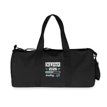 Sister 2026 Loading Siblings-to-be - Recycled Canvas Sports Bag by Stanley/Stella - black - Front
