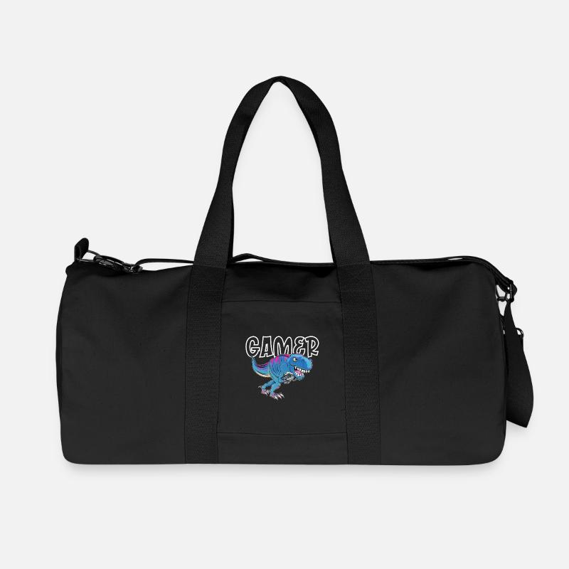 Gamer Gaming T_Rex - Recycelte Canvas-Sporttasche von Stanley/Stella - Schwarz