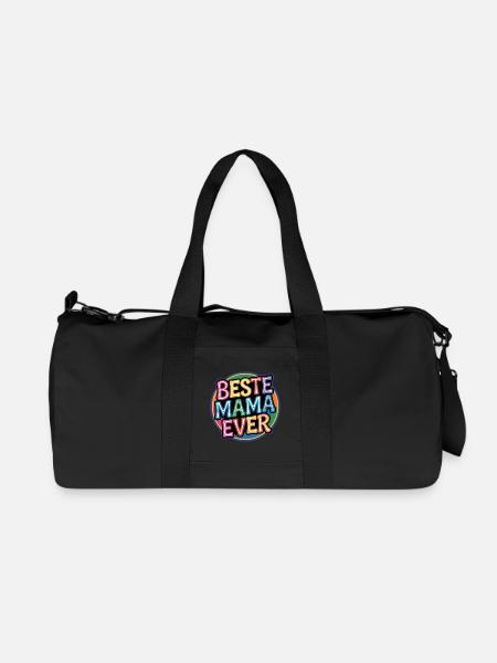 Beste Mama Ever Sticker - Recycelte Canvas-Sporttasche von Stanley/Stella - Schwarz