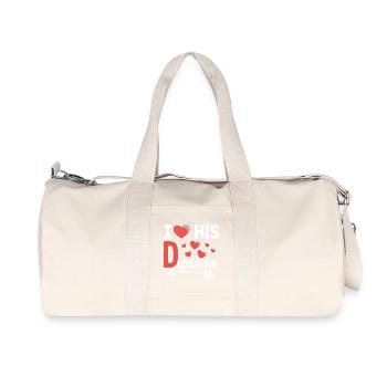 I Heart His Dedication Funny Love Partner Spruc - Recycled Canvas Sports Bag by Stanley/Stella - natural - Front