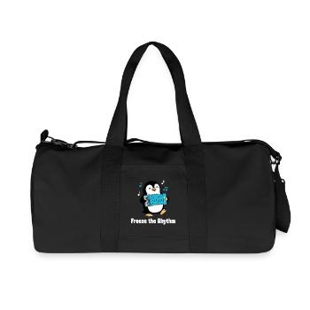 Penguin mit Akkordeon - Recycelte Canvas-Sporttasche von Stanley/Stella - Schwarz - Vorne