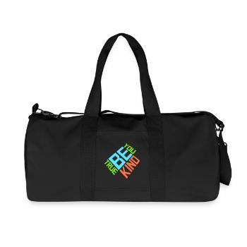 Be Kind Be True Be You Inspirational Self-Love - Recycled Canvas Sports Bag by Stanley/Stella - black - Front