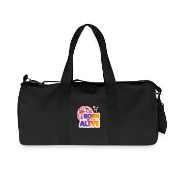 BORN TO BE ALIVE - Sac de sport en toile recyclée Stanley/Stella - noir - Devant