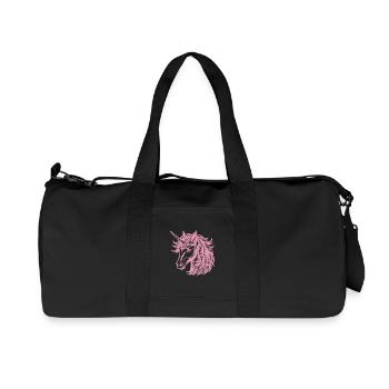 Unicorn head - Recycled Canvas Sports Bag by Stanley/Stella - black - Front
