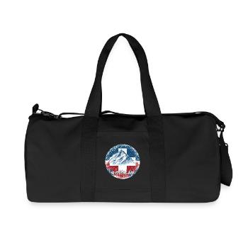 Suisse Suisse Suisse Suisse Montagnes des sports d’hiver - Sac de sport en toile recyclée Stanley/Stella - noir - Devant