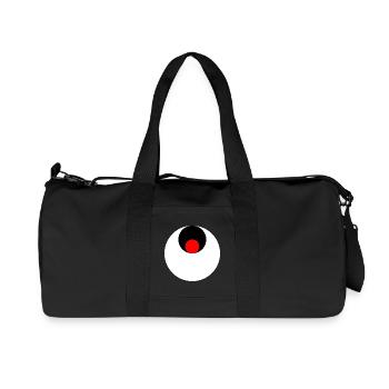 3 cercles, blanc, noir et rouge - Sac de sport en toile recyclée Stanley/Stella - noir - Devant