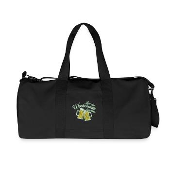 Wochenende Anstoßen Bier Alkohol Männer - Recycelte Canvas-Sporttasche von Stanley/Stella - Schwarz - Vorne