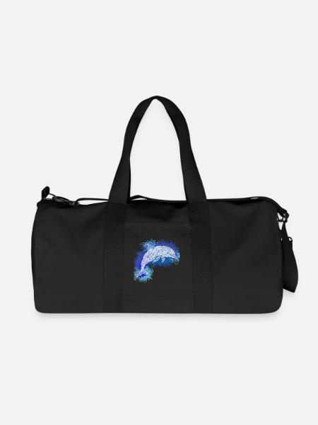 Zentangle Dolphin - Sac de sport en toile recyclée Stanley/Stella - noir