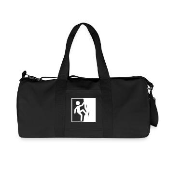 Klettern Symbol Sport - Recycelte Canvas-Sporttasche von Stanley/Stella - Schwarz - Vorne