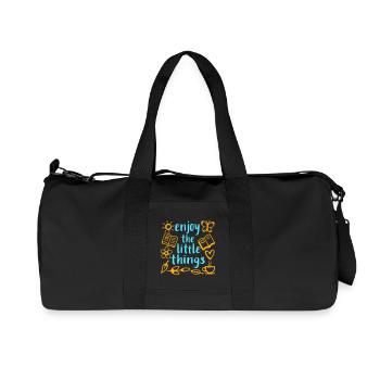 Enjoy The Little Things Gratitude Mindfulness - Recycled Canvas Sports Bag by Stanley/Stella - black - Front