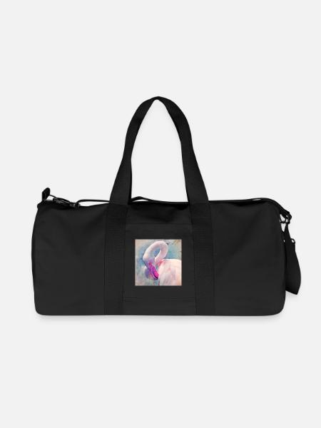 Flamingo in pastel light - Recycled Canvas Sports Bag by Stanley/Stella - black