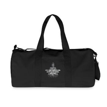 River of Flow Buddha Quote Tee - Recycled Canvas Sports Bag by Stanley/Stella - black - Front