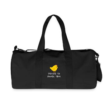 Essayer de faire entendre ce drôle de dicton en dialecte - Sac de sport en toile recyclée Stanley/Stella - noir - Devant