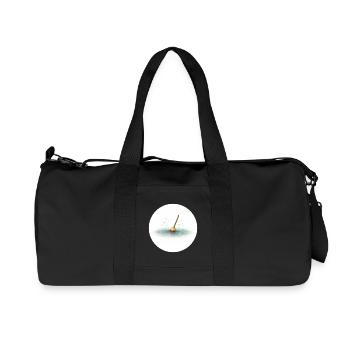 Flotteur de pêche dans l’eau – minimaliste - Sac de sport en toile recyclée Stanley/Stella - noir - Devant