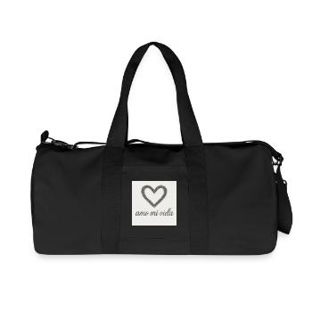 Herz und Lebensfreude - Recycelte Canvas-Sporttasche von Stanley/Stella - Schwarz - Vorne