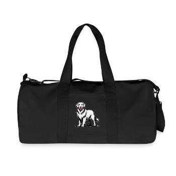 Golden Retriever in a Proud Pose - Recycled Canvas Sports Bag by Stanley/Stella - black - Front