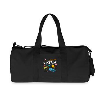 Vintage 1992 - Recycled Canvas Sports Bag by Stanley/Stella - black - Front
