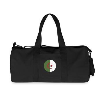 Algeria round flag - Recycled Canvas Sports Bag by Stanley/Stella - black - Front