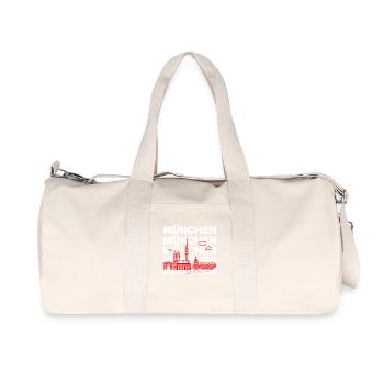 MÜNCHEN SKYLINE STACK – MIA SAN MUNICH - Recycelte Canvas-Sporttasche von Stanley/Stella - Naturweiß - Vorne