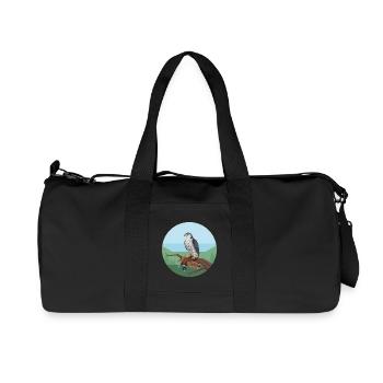 Goshawk with pheasant - Recycled Canvas Sports Bag by Stanley/Stella - black - Front