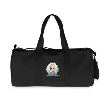 Unicorn Yogi Meditation - Recycled Canvas Sports Bag by Stanley/Stella - black - Front