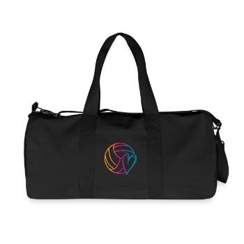 Ballon de volley-ball - Sac de sport en toile recyclée Stanley/Stella - noir - Devant