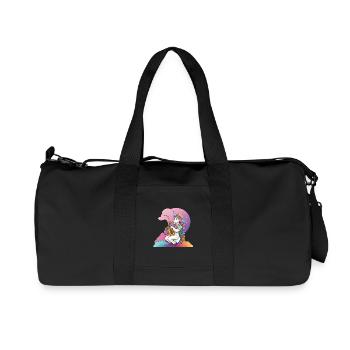 Saxophone Unicorn in the Rainbow - Recycled Canvas Sports Bag by Stanley/Stella - black - Front