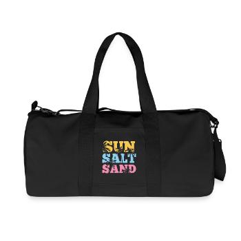 Été - Soleil, sel et sable - Sac de sport en toile recyclée Stanley/Stella - noir - Devant