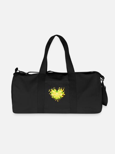 Zitrusherz Liebe Motiv - Recycelte Canvas-Sporttasche von Stanley/Stella - Schwarz