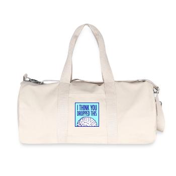 Je crois que tu as laissé tomber ton humour sarcastique, c’est le cerveau - Sac de sport en toile recyclée Stanley/Stella - blanc naturel - Devant