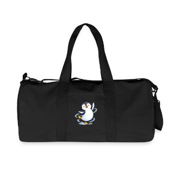 Dancing Penguin - Recycled Canvas Sports Bag by Stanley/Stella - black - Front