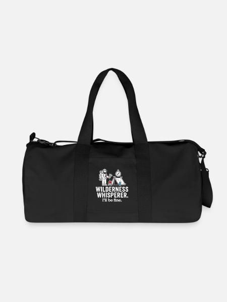 Wilderness Whisperer Camping Abenteuer - Recycelte Canvas-Sporttasche von Stanley/Stella - Schwarz