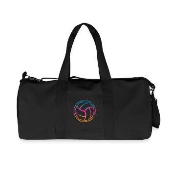 Ballon de volley-ball - Sac de sport en toile recyclée Stanley/Stella - noir - Devant
